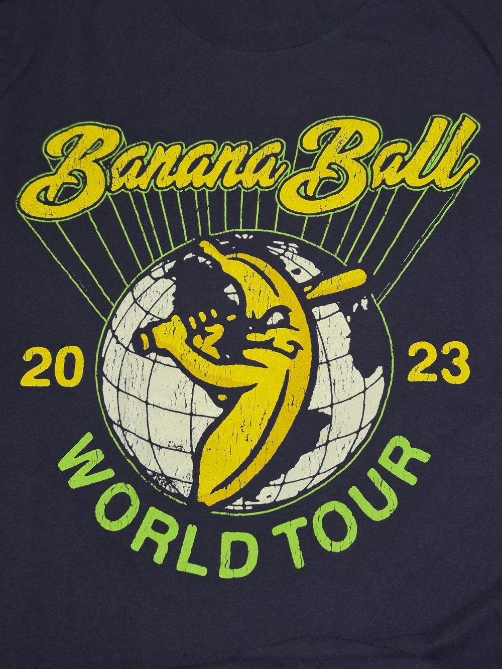 Banana Ball World Tour Short Sleeve Tee - Navy/Yellow